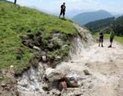 Baggerarbeiten am Marienbergjochweg