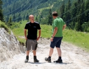 Baggerarbeiten am Marienbergjochweg