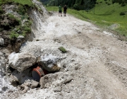 Baggerarbeiten am Marienbergjochweg