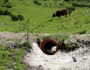 Baggerarbeiten am Marienbergjochweg