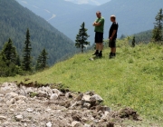 Baggerarbeiten am Marienbergjochweg