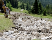 Baggerarbeiten am Marienbergjochweg