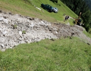 Baggerarbeiten am Marienbergjochweg