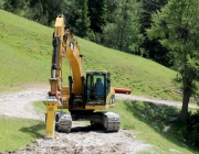 Baggerarbeiten am Marienbergjochweg