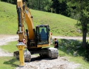 Baggerarbeiten am Marienbergjochweg