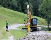 Baggerarbeiten am Marienbergjochweg
