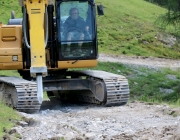 Baggerarbeiten am Marienbergjochweg