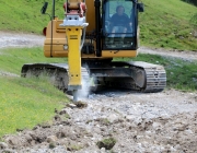 Baggerarbeiten am Marienbergjochweg