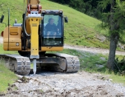 Baggerarbeiten am Marienbergjochweg