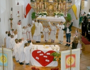 Herz-Jesu-Fest 2014 in Barwies – Prozession fiel ins Wasser