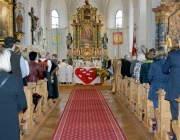 Herz-Jesu-Fest 2014 in Barwies – Prozession fiel ins Wasser