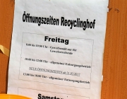 Recyclinghof Untermieming - Samstag ist Mülltag