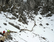 Schafschoad Seeben Alm 2013 – Grünsteinscharte im Schnee