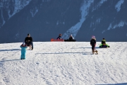 Sonnenwintertag in Mieming - viele waren draußen, denn das Wetter wird schlechter