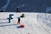 Sonnenwintertag in Mieming - viele waren draußen, denn das Wetter wird schlechter