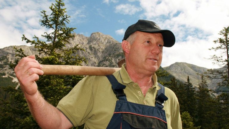 Auf der Feldernalm werden die Winterschäden beseitigt, Foto: Knut Kuckel