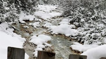 Obere Boasligbrücke, Schneewanderung, Foto: Knut Kuckel