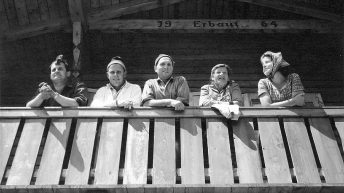 Balkonblick auf der Hochfeldernalm 1966, Foto: Privat