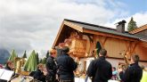 Zum Fest auf der Hochfeldern Alm spielten die Mieminger Musikanten, Foto: Knut Kuckel