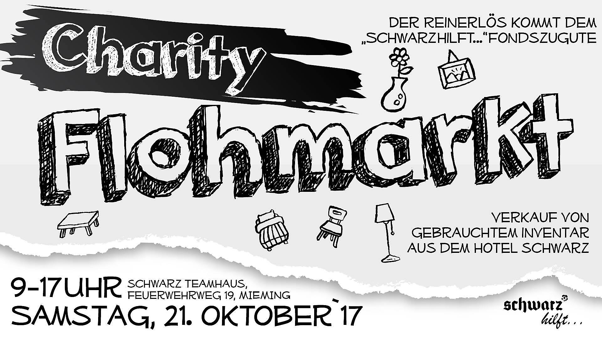 Charity Flohmarkt - Verkauf von gebrauchtem Inventar aus dem Hotel Schwarz