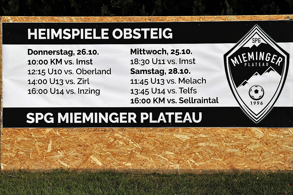SPG Mieminger Plateau - Heimspiele im Herbst 2017
