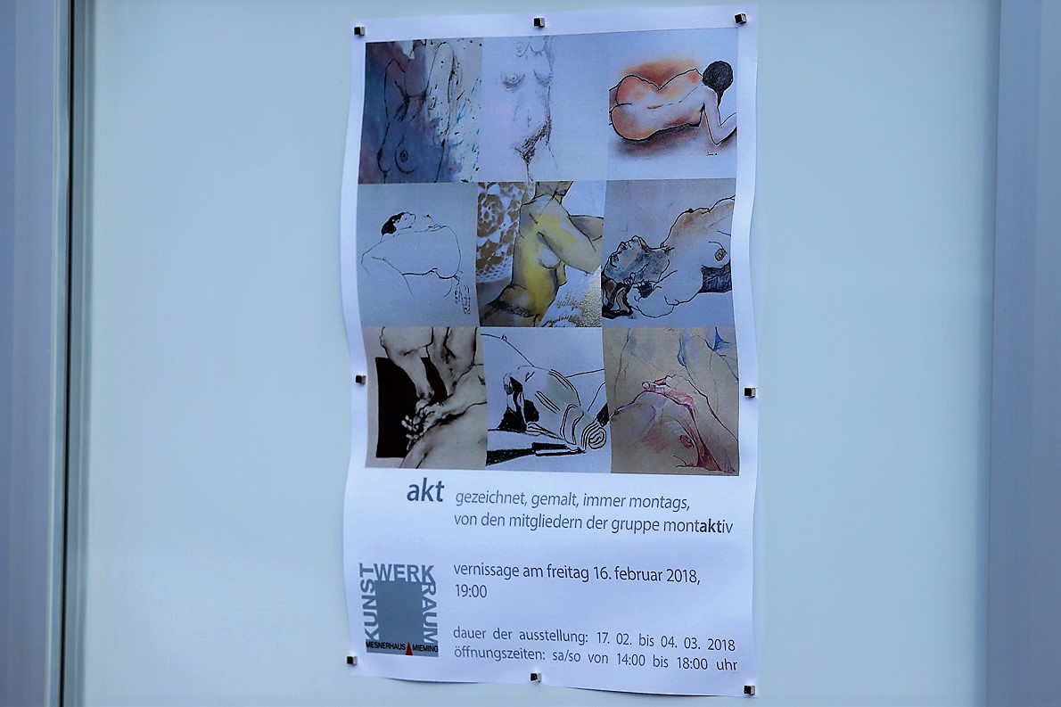 Ausstellung zum Thema "Akt" im Kunst-Werk-Raum in Mieming, Foto: Mieming.online