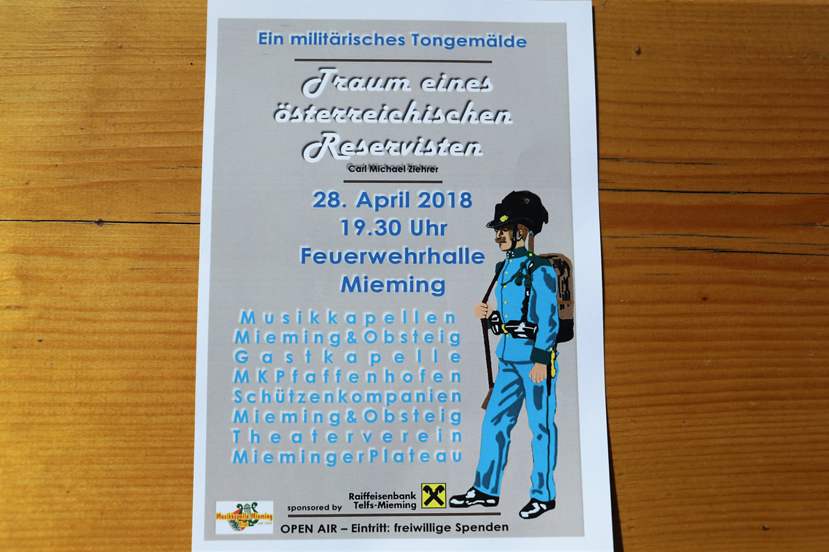 Traum eines österreichischen Reservisten - Ein militärisches Tongemälde, Foto: Mieming.online