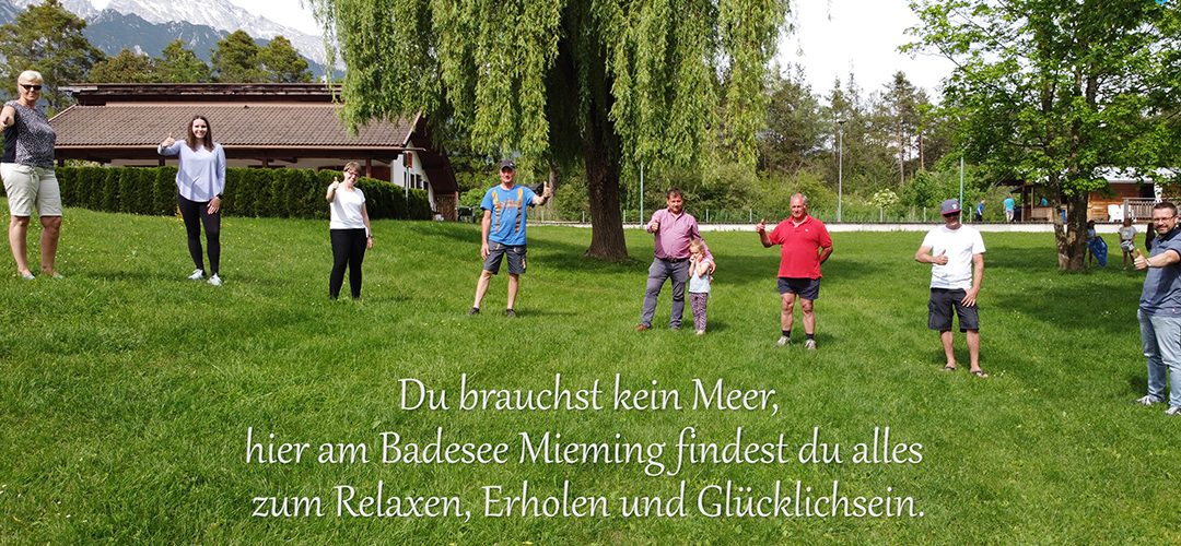 Badesee Mieming - Mitarbeiterinnen und Mitarbeiter 2020 Foto: Andreas Fischer